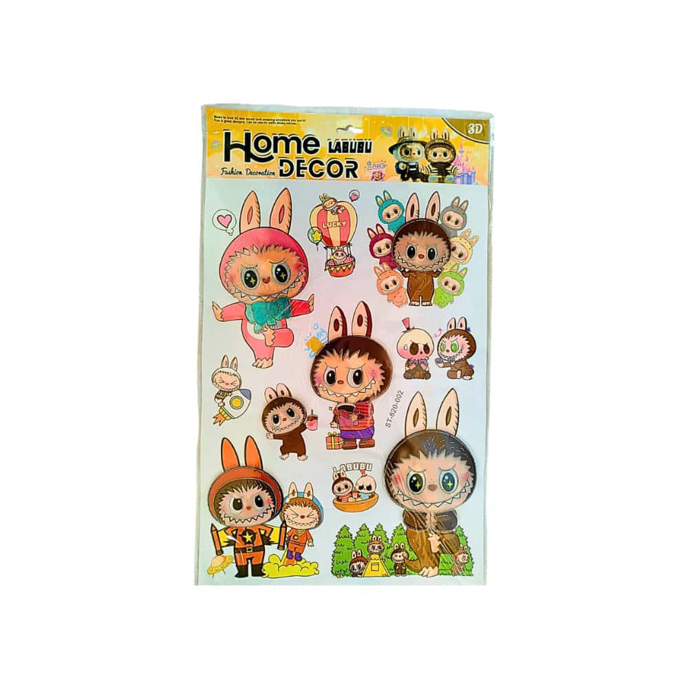 Set de pegatinas en 3D con motivo de Labubu Home Decor - Miniatura 4