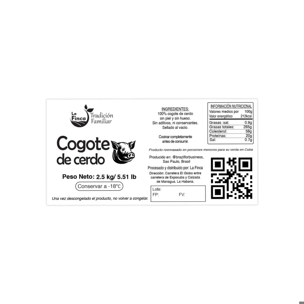 Cogote de cerdo deshuesado La Finca (2.5 kg / 5.51 lb) - Miniatura 3