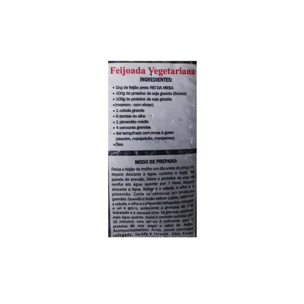 Frijoles negros tipo 1 Rei da Mesa Feijao (1 kg / 2.2 lb) - Miniatura 3