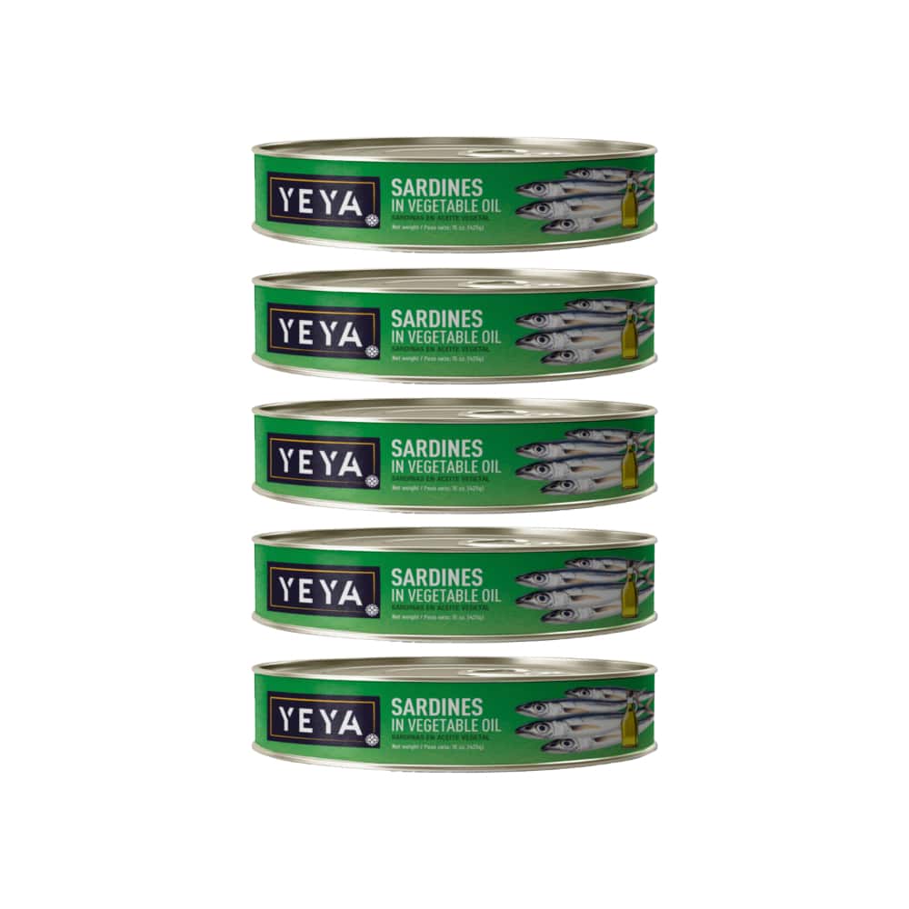 Sardinas en aceite vegetal Yeya (5 x 425 g / 15 oz) - Miniatura 1