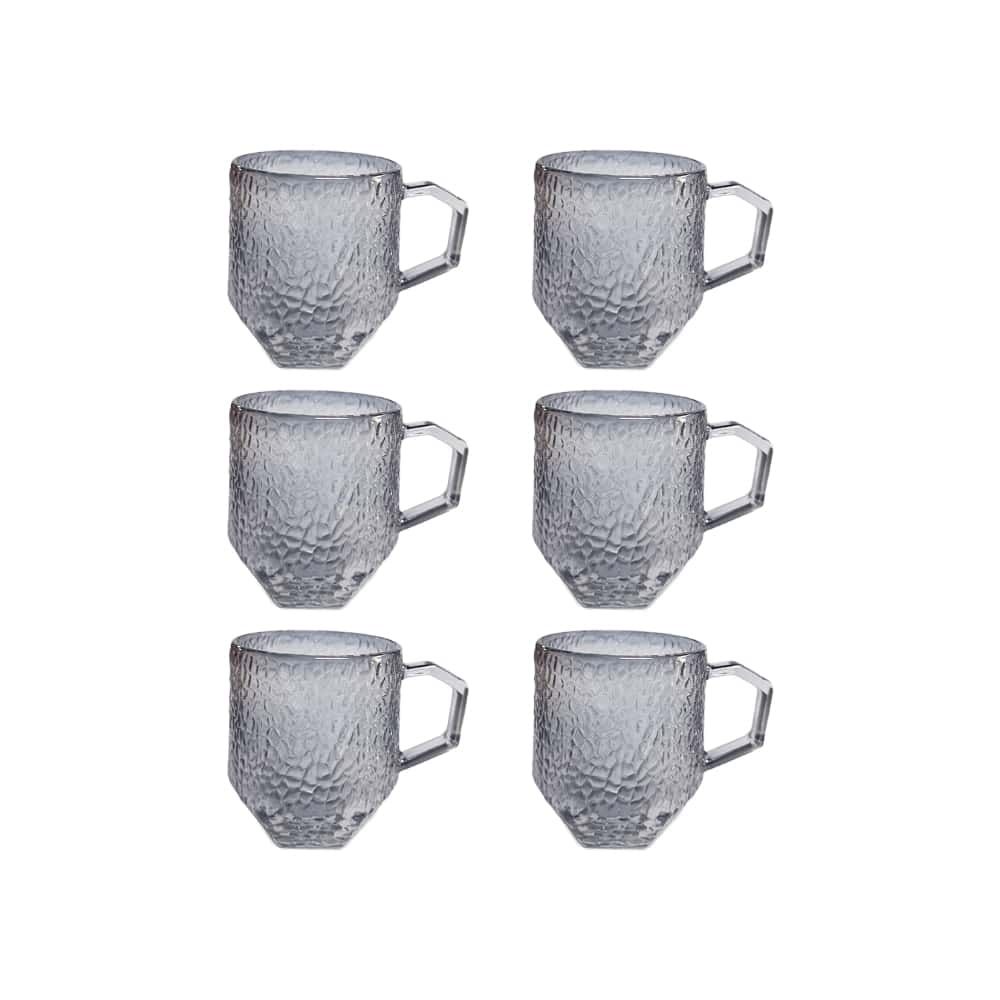 Juego de 6 tazas de vidrio con textura granulada Kazam - Miniatura 1