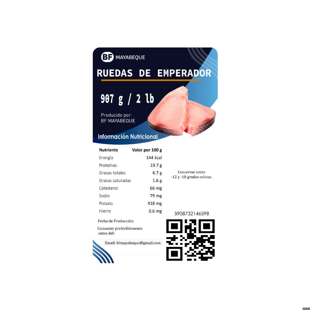 Ruedas de pescado emperador BF Mayabeque (907 g / 2 lb) - Miniatura 4