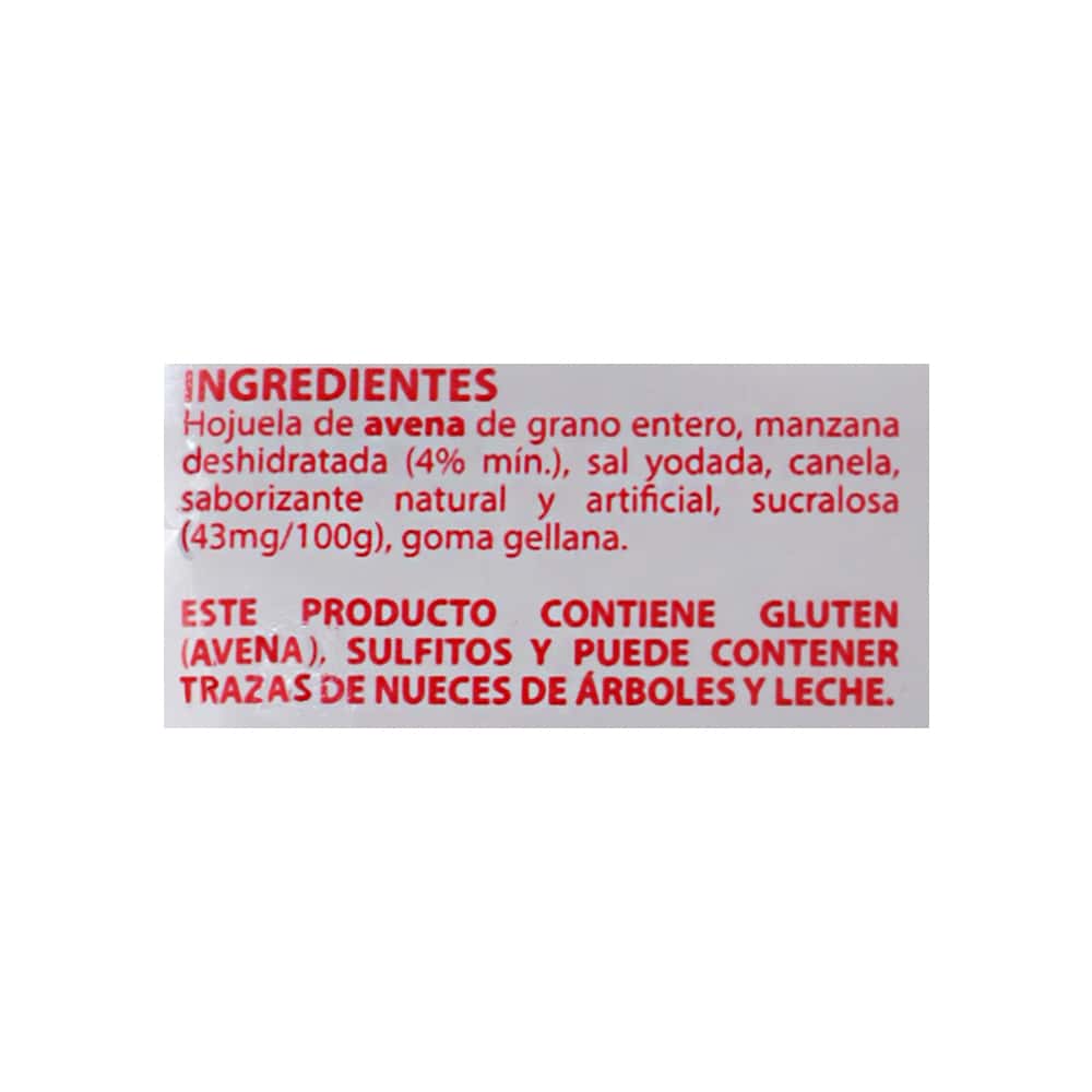 Avena integral instantánea sin azúcar sabor manzana con canela Granvita (35 g / 1.23 oz) - Miniatura 3