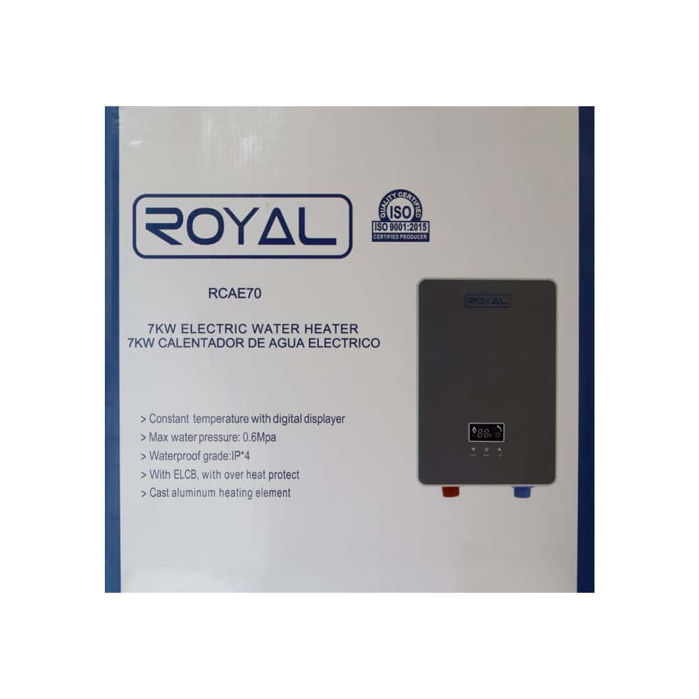 Calentador de agua eléctrico instantáneo 7 kW Royal RCAE70 - Miniatura 2