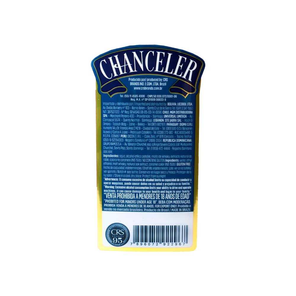 Whisky etiqueta dorada edición especial Chanceler (1 L) - Miniatura 3
