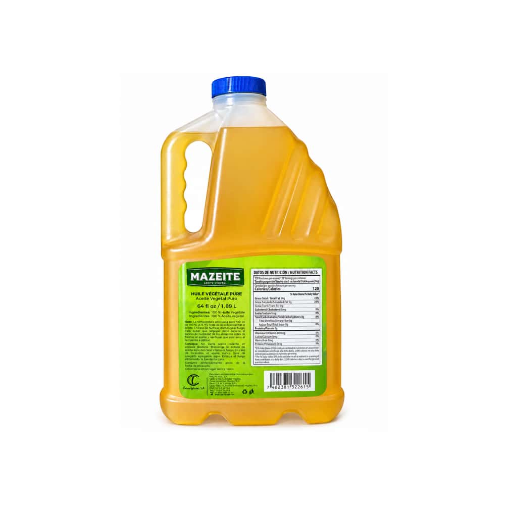 Aceite vegetal puro Mazeite (1.89 L) - Miniatura 2