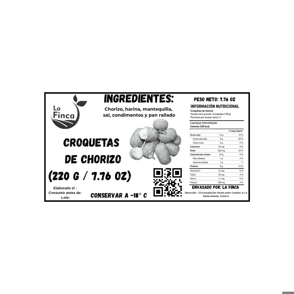 Croquetas de chorizo La Finca (220 g / 7.76 oz) - Miniatura 3