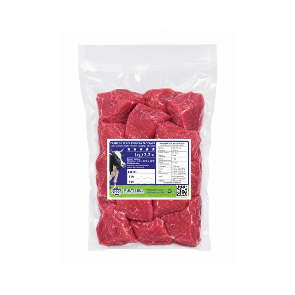 Carne de res de primera troceada Multisell (1 kg / 2.2 lb) - Miniatura 2