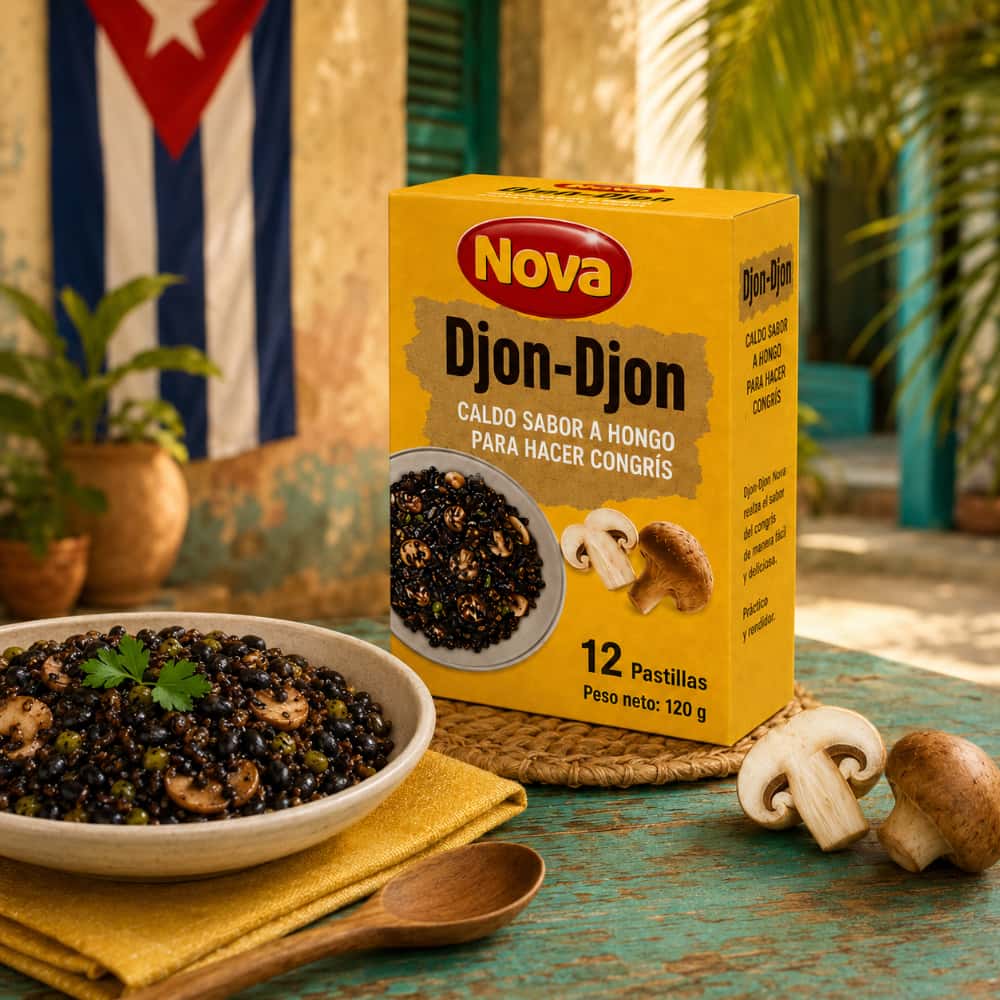 Caldo sabor a hongo para congrís Djon-Djon Nova (4 x 120 g) - Miniatura 2