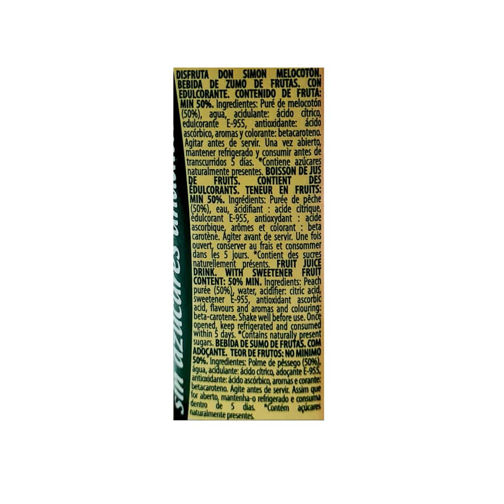 Jugo de melocotón Don Simon (6 x 200 ml) - Miniatura 2