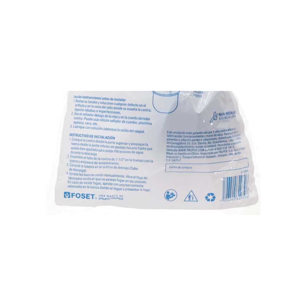 Cifa de fregadero con valvula 4" Foset - Miniatura 2