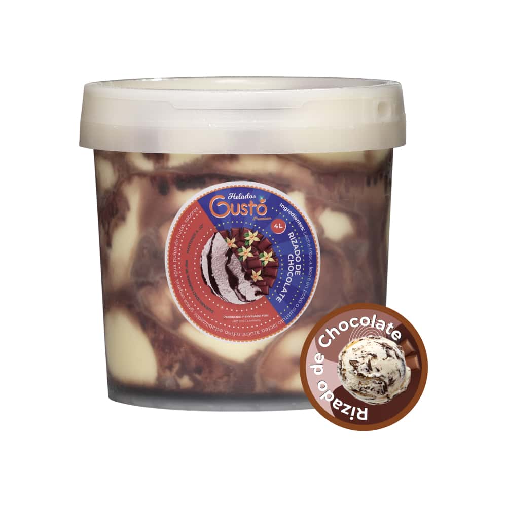 Helado Premium de rizado de chocolate Gustó (4 L) - Miniatura 2