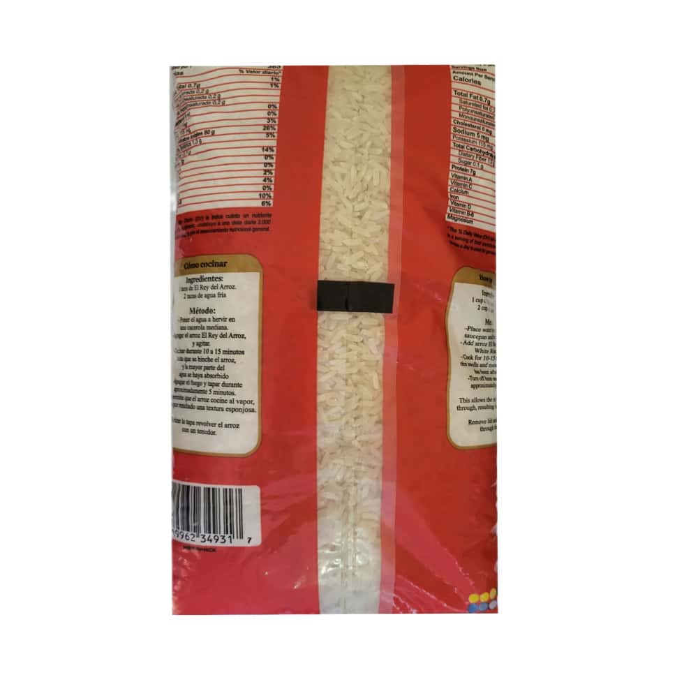 Arroz blanco de grano extra largo El rey del arroz (1 kg / 2.2 lb) - Miniatura 7