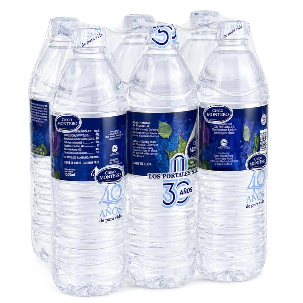 Agua mineral natural Ciego Montero (6 x 1.5 L) - Miniatura 1