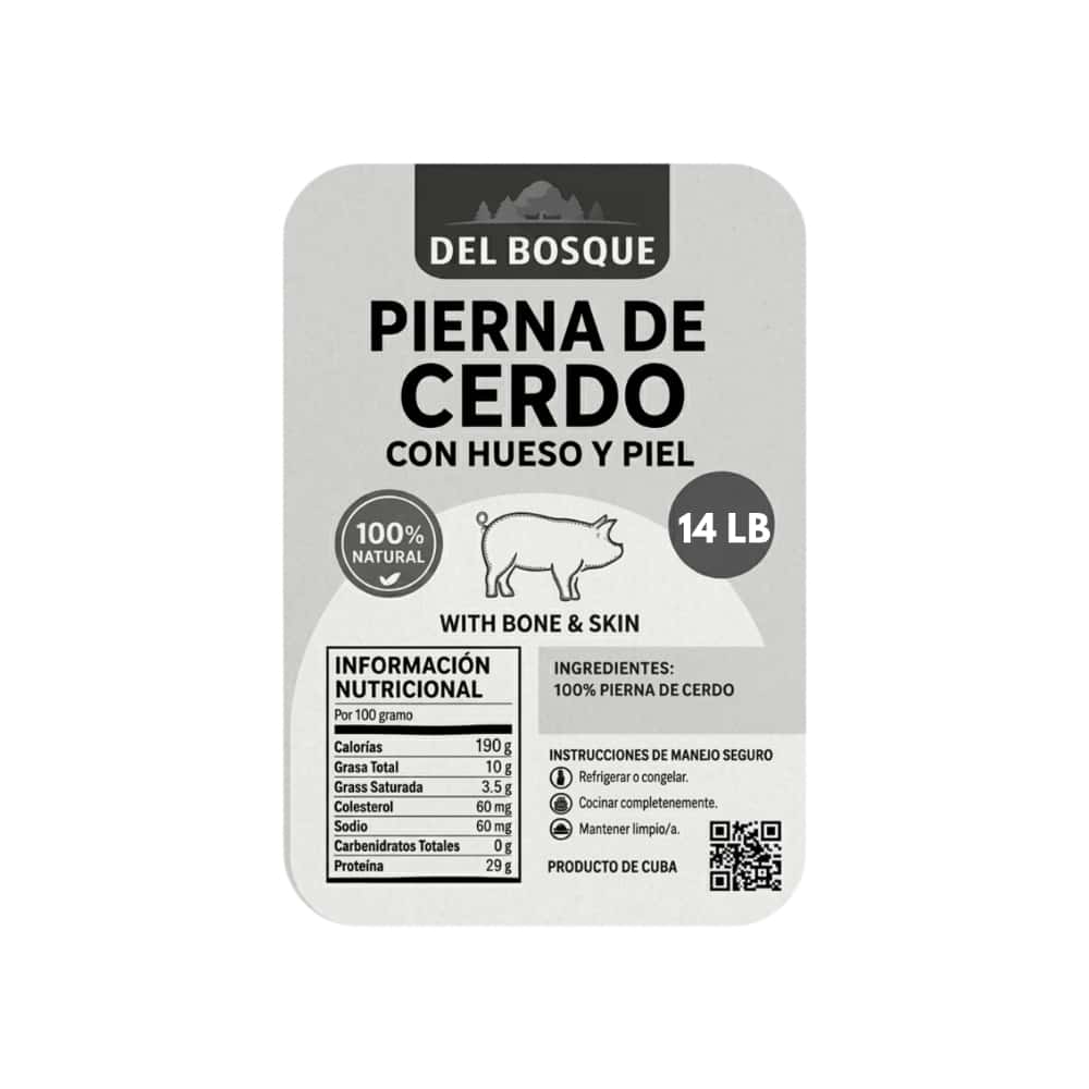 Pierna de cerdo con piel y hueso Del Bosque (6.35 kg / 14 lb) - Miniatura 2