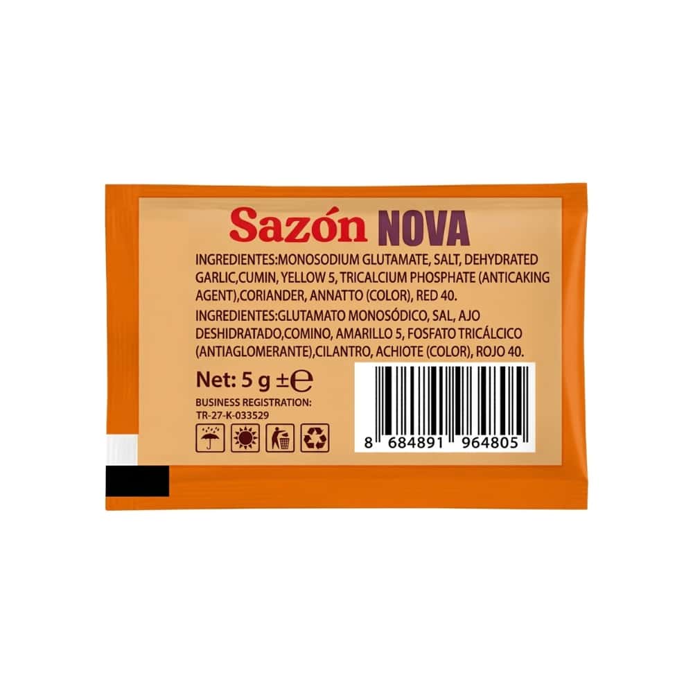 Sazón con Cilantro y Achiote NOVA (5 g) - Miniatura 2