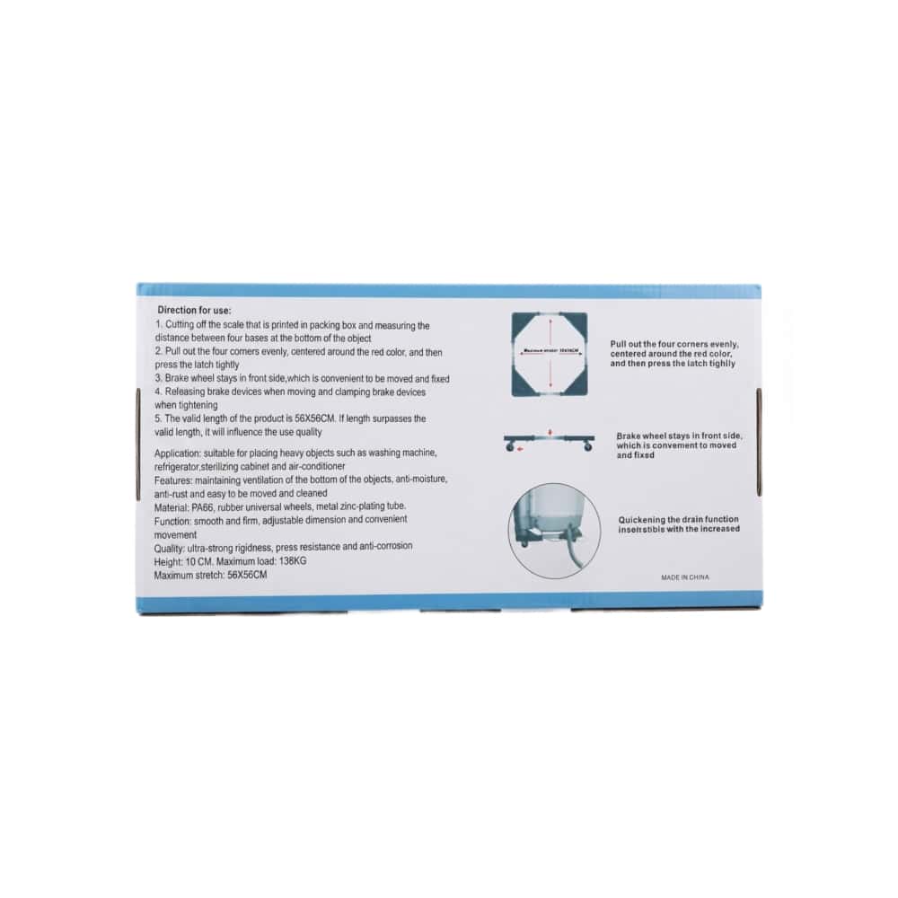 Base móvil multifuncional para lavadoras y refrigeradores 56 x 56 cmXL Soluciones - Miniatura 4