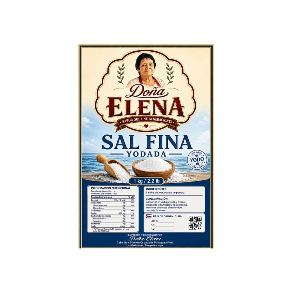 Sal fina yodada Doña Elena (1 kg / 2.2 lb) - Miniatura 2