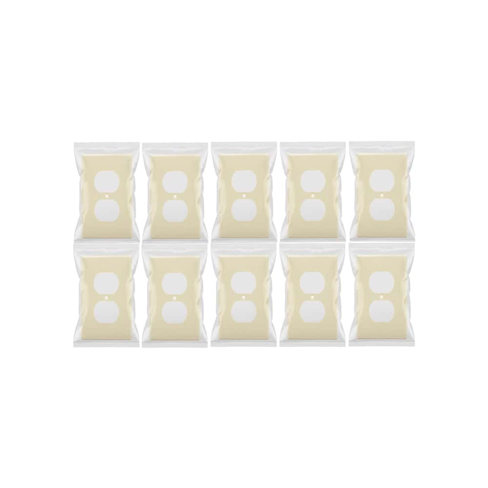 Set de 10 tomacorrientes doble de 125 V / 15 A con tapas Troen - Miniatura 3