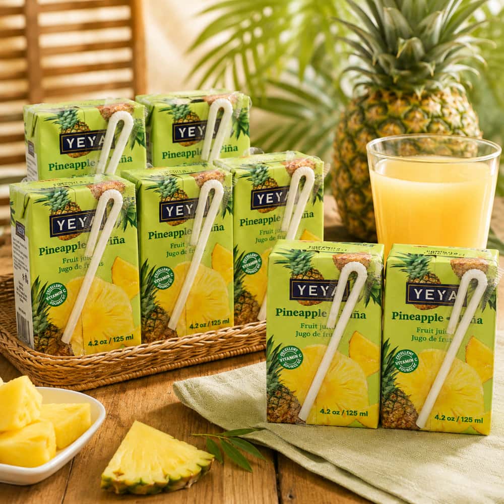 Jugo de frutas sabor piña YEYA (22 x 125 ml / 4.2 oz) - Miniatura 4