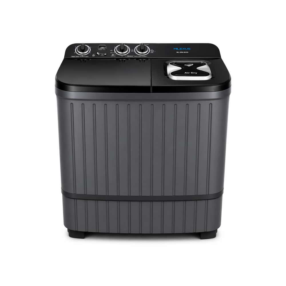 Lavadora semiautomática con bomba 9 Kg negra Milexus ML-WM-9KGS - Miniatura 1