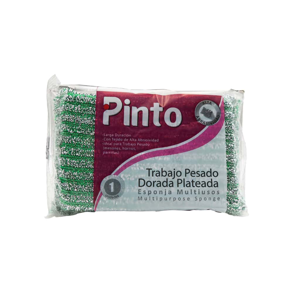 Esponja multiusos para trabajo pesado dorada plateada Pinto (1 U) - Miniatura 3