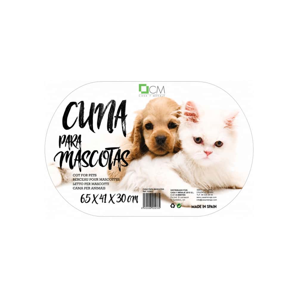Cuna de plástico roja para mascotas de 65 cm x 41 cm Casa y Menaje - Miniatura 4