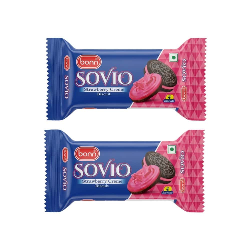 Galletas Sovio con crema de fresa Bonn (2 x 30 g / 1.06 oz) - Miniatura 1