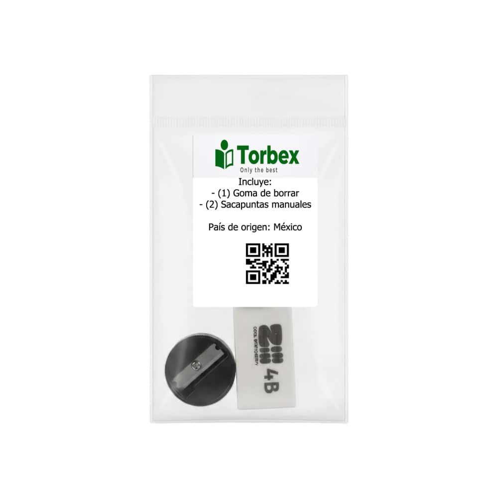 Estuche de sacapuntas con goma de borrar Torbex - Miniatura 2