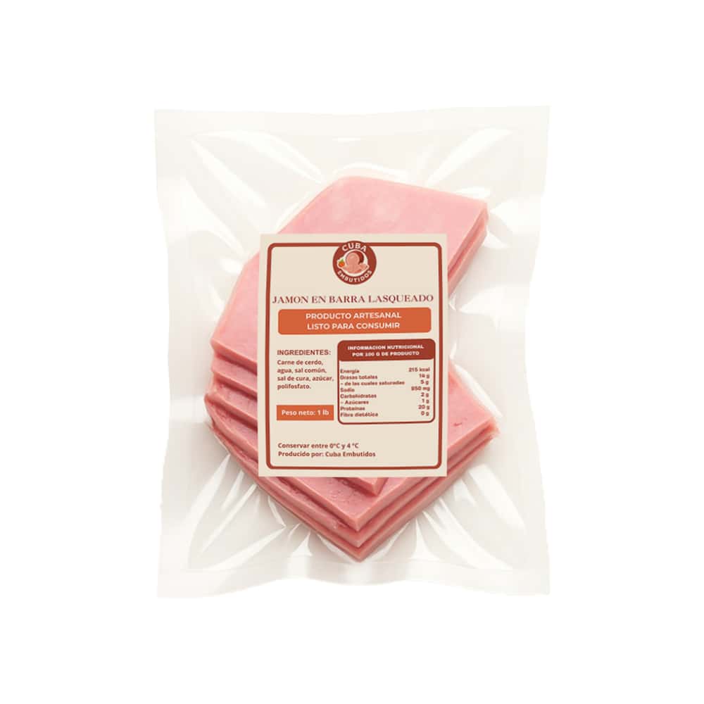 Jamón en barra lasqueado Cuba Embutidos (454 g / 1 lb) - Miniatura 2