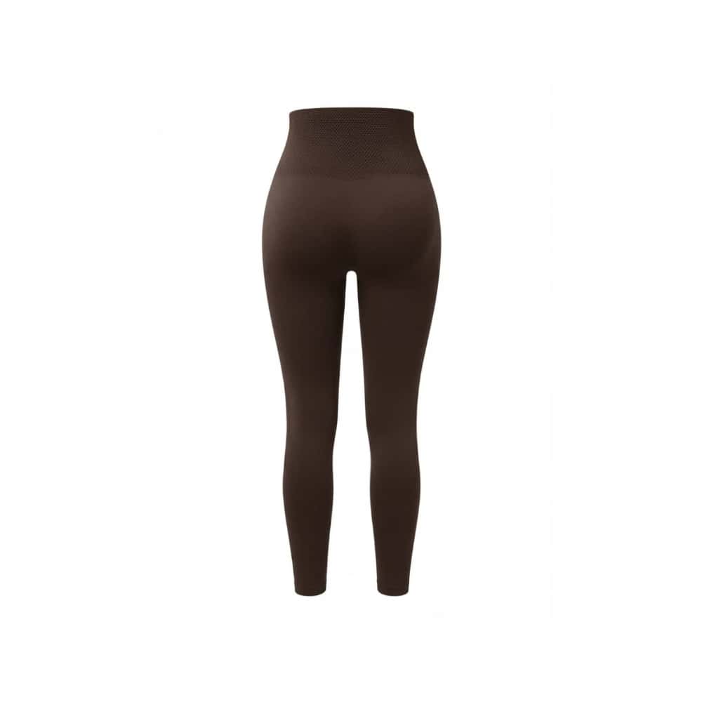 Licra larga de cintura alta color marrón oscuro Alby (Talla única) - Miniatura 2