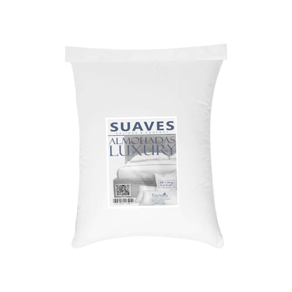 Almohada 100% fibras de poliéster color blanco 74 cm x 48 cm Luxury - Miniatura 3