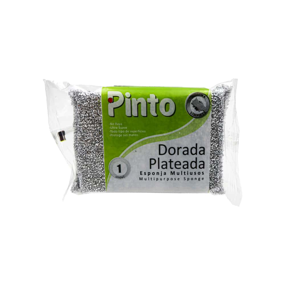 Esponja multiusos dorada-plateada Pinto - Miniatura 2