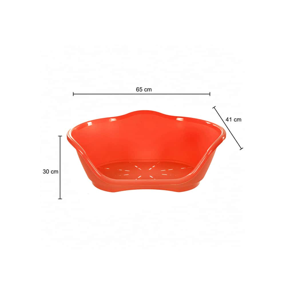 Cuna de plástico roja para mascotas de 65 cm x 41 cm Casa y Menaje - Miniatura 2