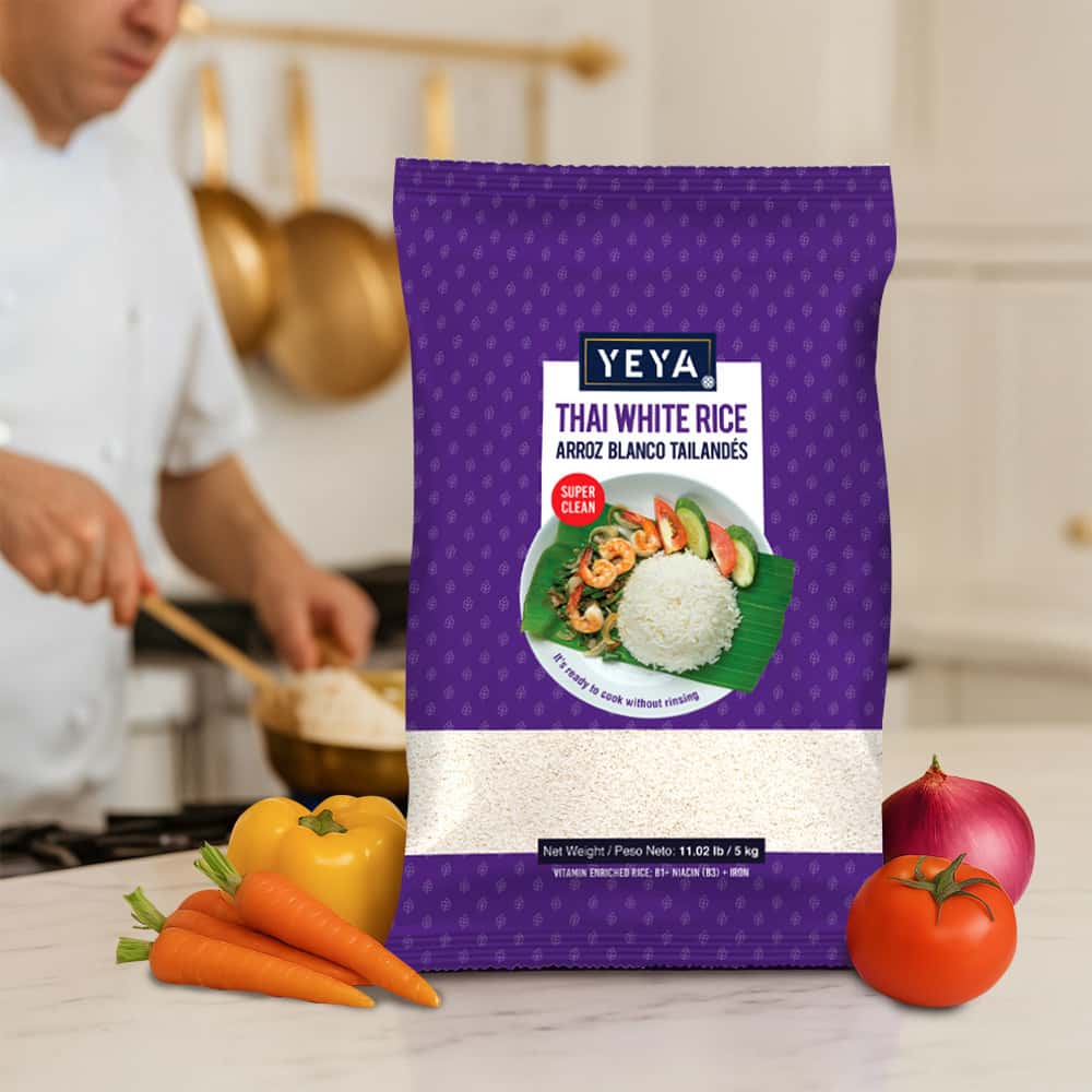 Arroz blanco de grano largo tailandés YEYA (5 kg / 11 lb) - Miniatura 4