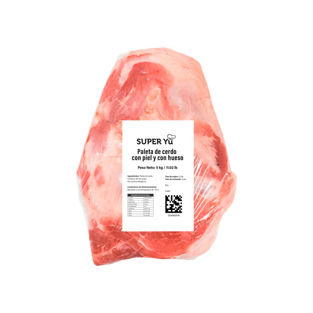 Paleta de cerdo con piel y hueso Super Yu (5 kg / 11.02 lb) - Miniatura 2