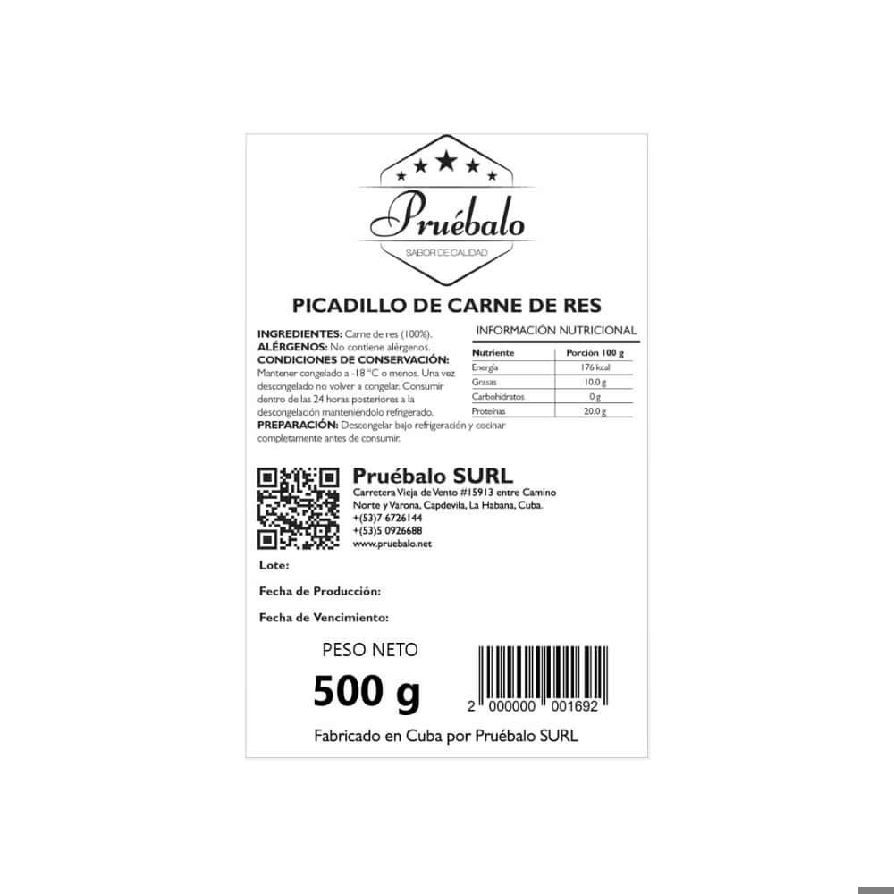 Picadillo de res Pruébalo (500 g / 1.1 lb) - Miniatura 2