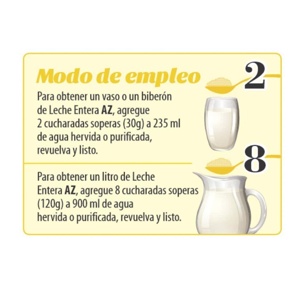 Leche entera AZ Mercado-Familiar (1.36 kg / 3 lb) - Miniatura 2
