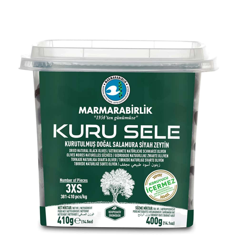 Aceitunas negras naturales deshidratadas Marmarabirlik (410 g / 14.5 oz) - Miniatura 1
