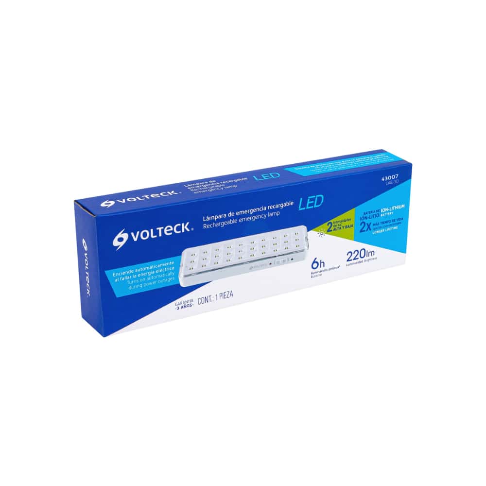 Lámpara de emergencia recargable LED Volteck 43007 - Miniatura 3