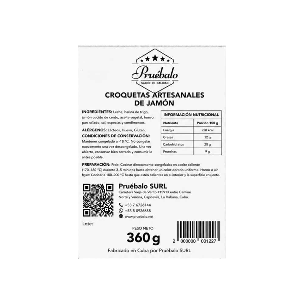 Croquetas artesanales de jamón Pruébalo (360 g / 12.7 oz) - Miniatura 3