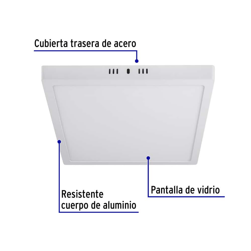 Luminario cuadrado blanco LED 24 W Volteck PLA-213L - Miniatura 5