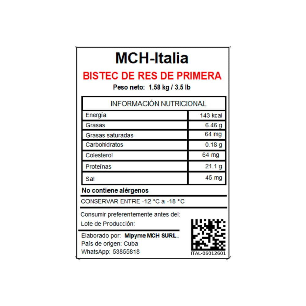 Bistec de res de primera MCH-Italia (1.58 kg / 3.5 lb) - Miniatura 3