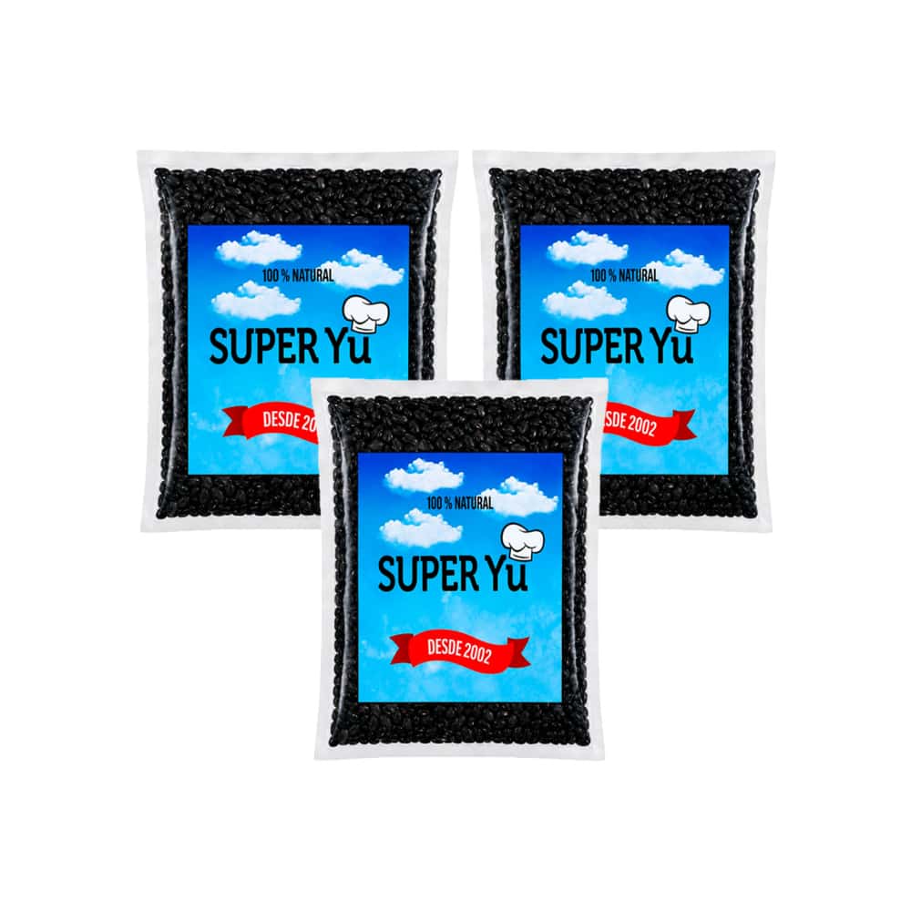 Frijoles negros Super Yu (3 x 900 g / 1.98 lb) - Miniatura 1