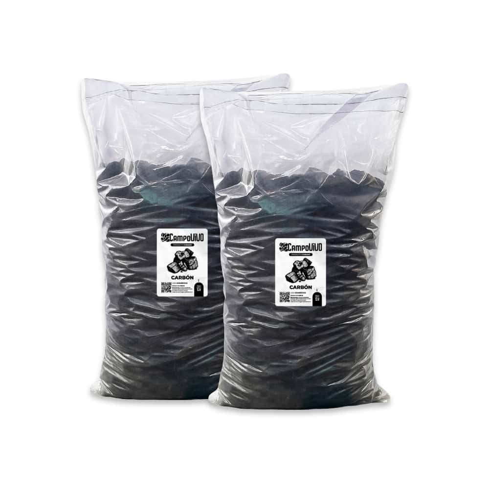 Carbón vegetal Campo Vivo (2 x 10 kg / 22 lb) - Miniatura 1