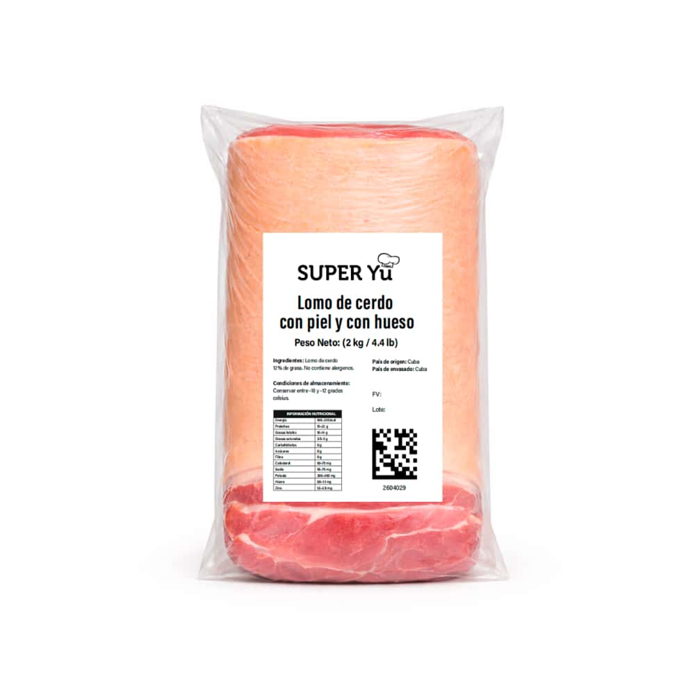 Lomo de cerdo con piel y con hueso Super Yu (2 kg / 4.4 lb) - Miniatura 2