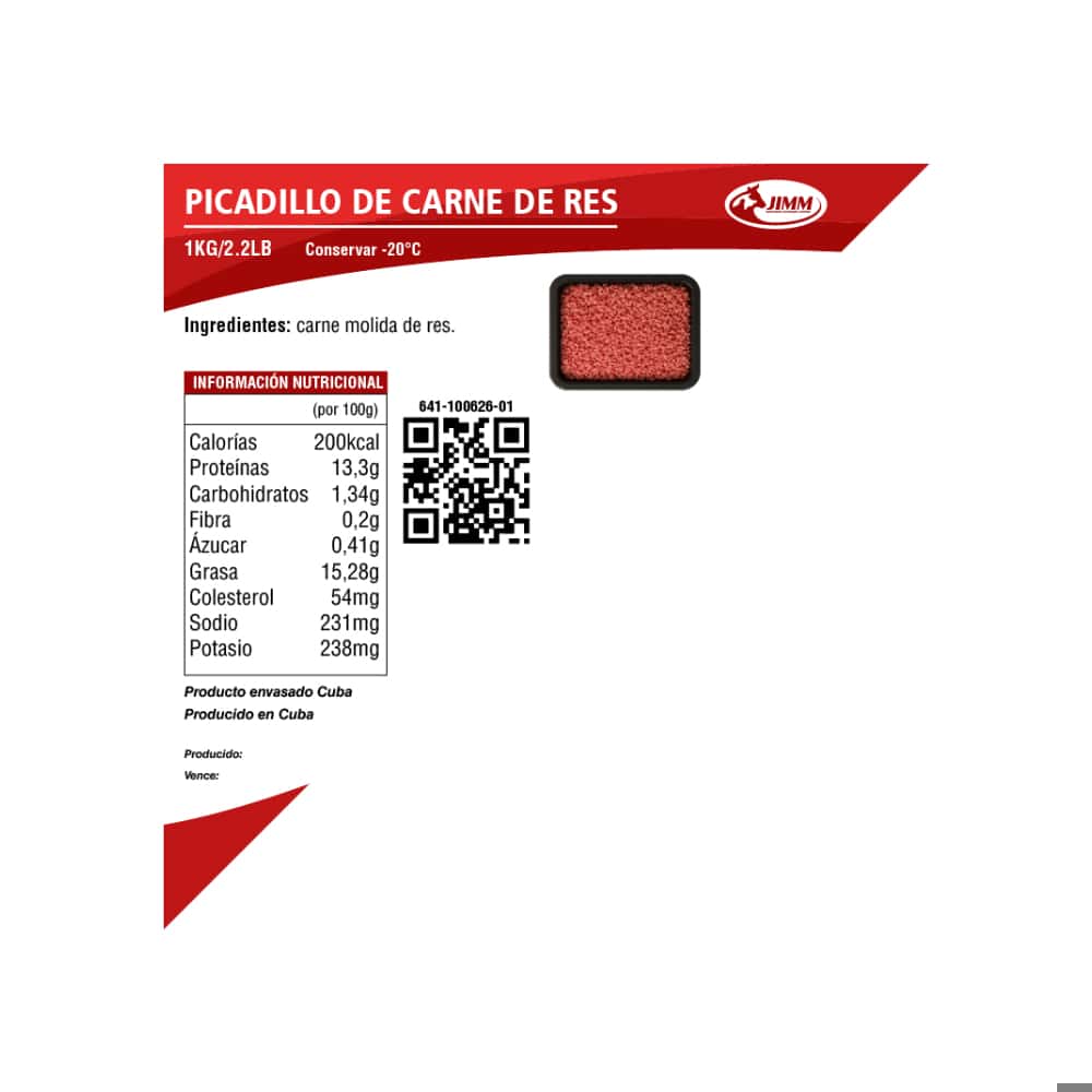 Picadillo de carne de res Jimm (1.0 kg / 2.2 lb) - Miniatura 3