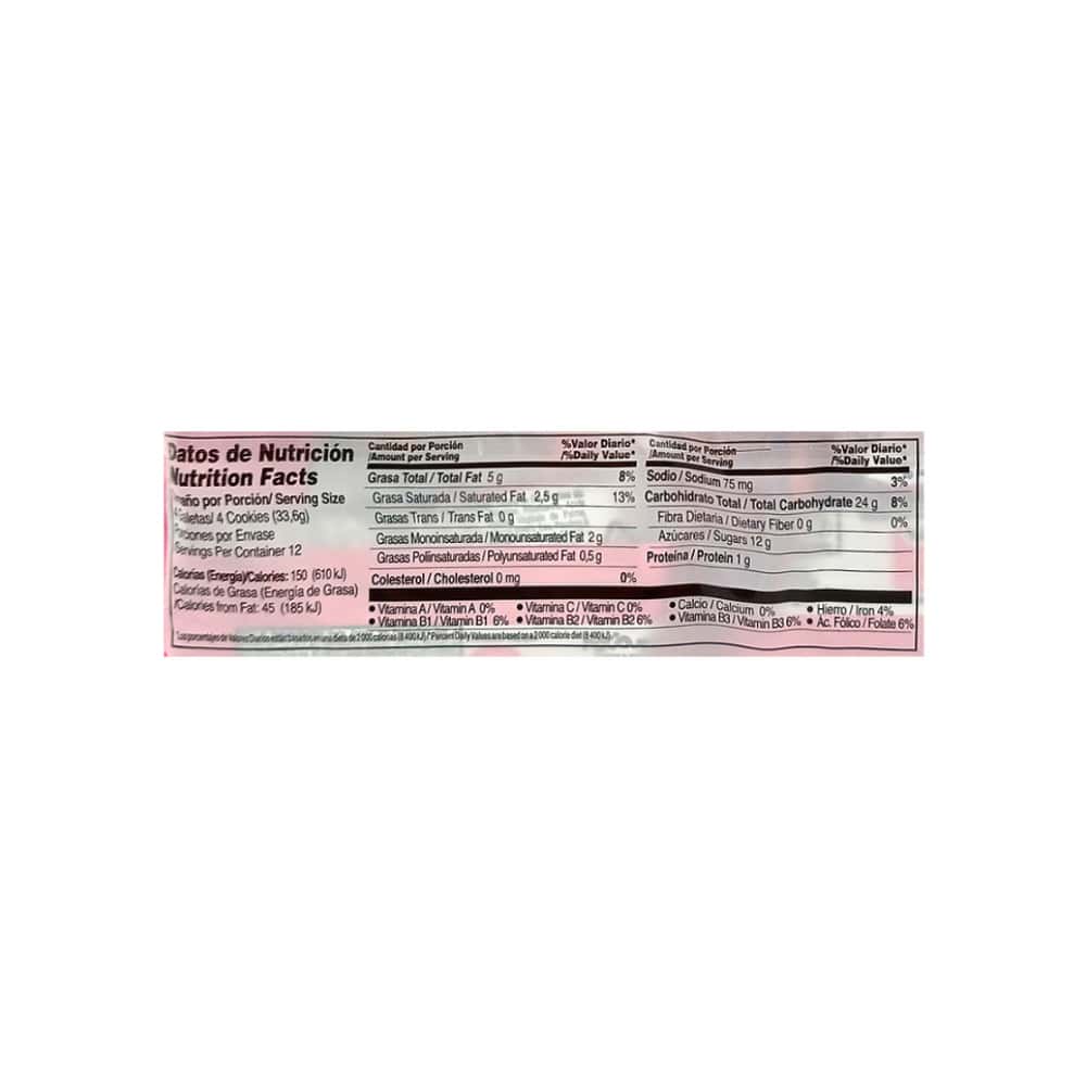 Galletas dulces rellenas con crema sabor a fresa Festival (403 g / 14.2 oz) - Miniatura 4