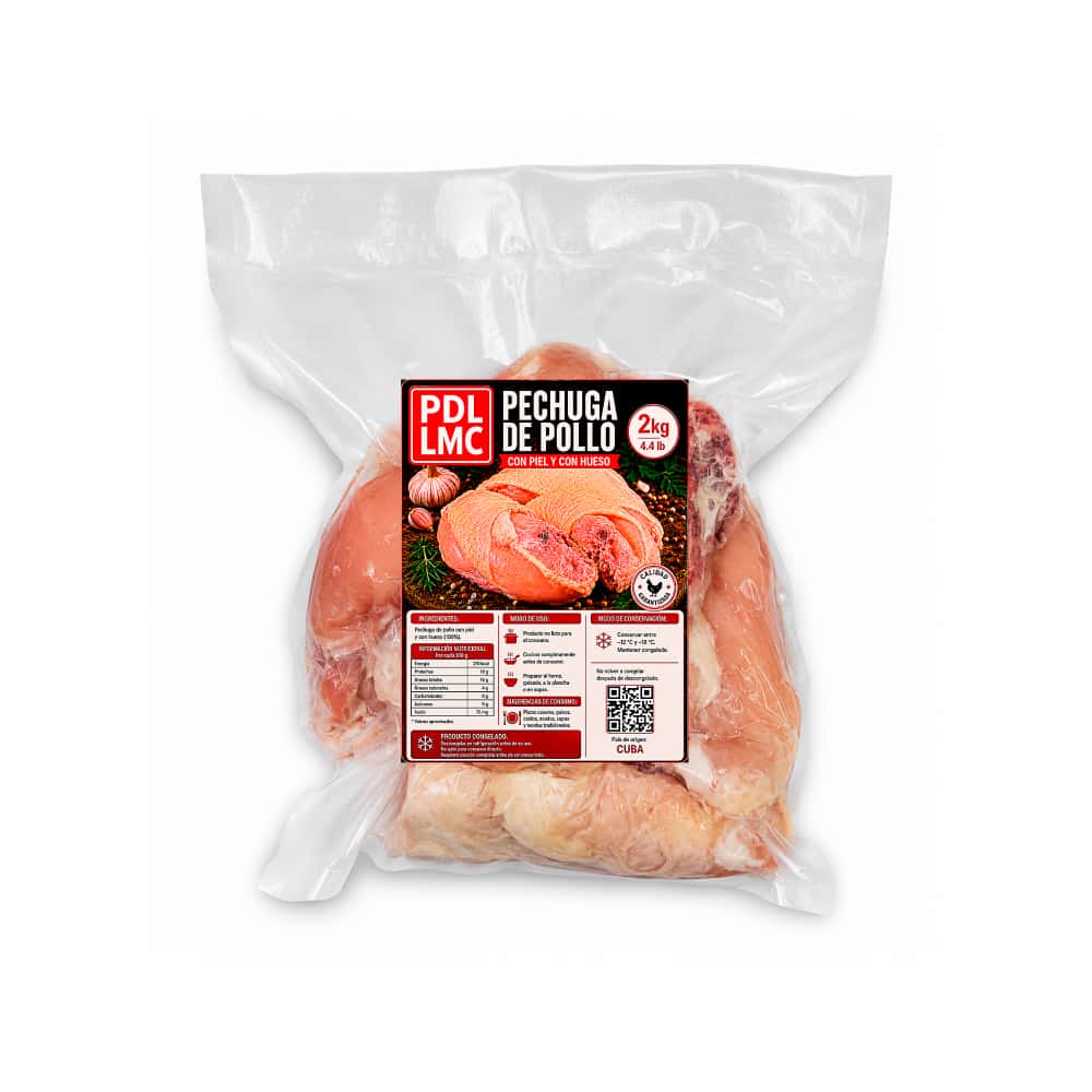 Pechuga de pollo con piel y con hueso PDL LMC (2 kg / 4.4 lb) - Miniatura 1