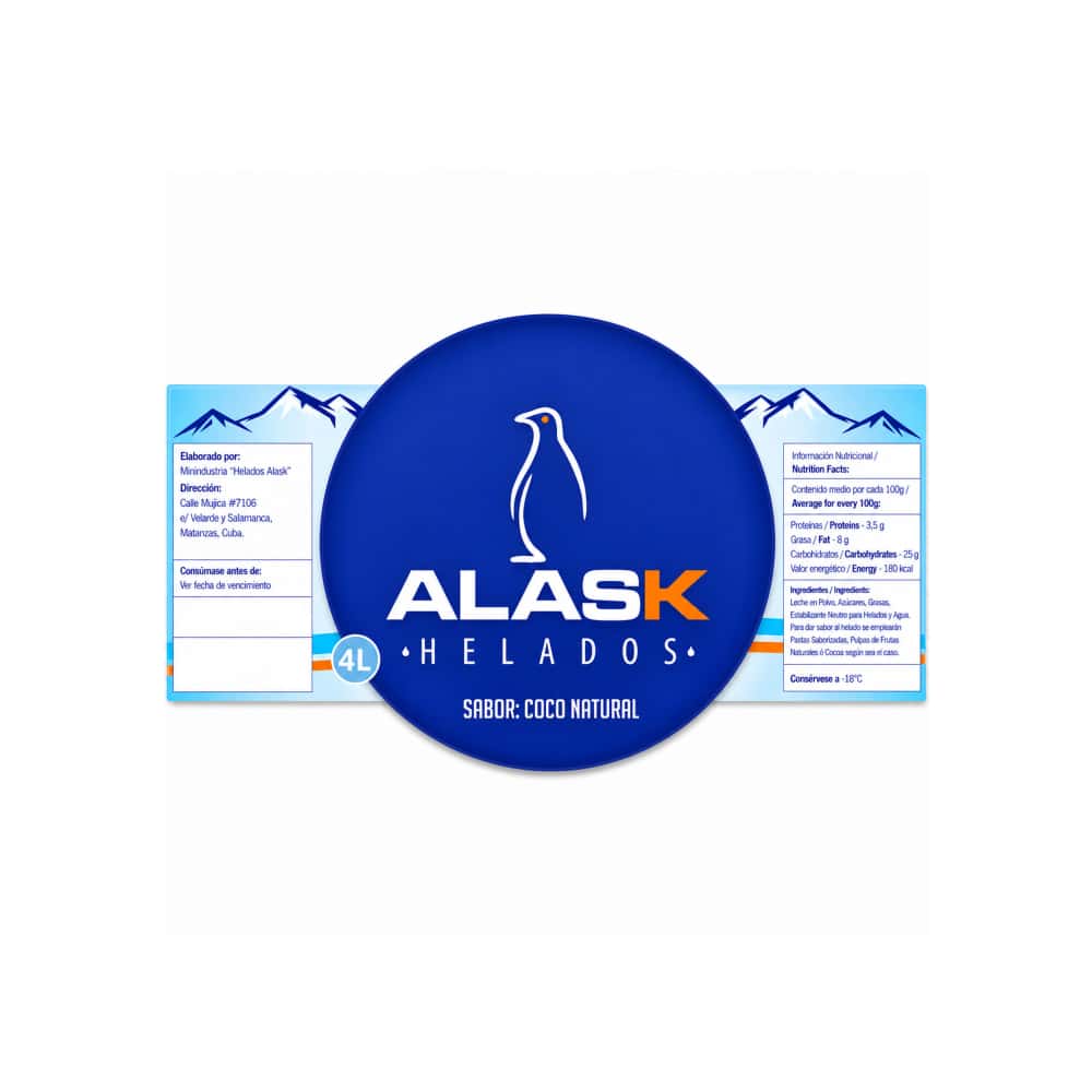 Helado de coco natural Alask (4 L) - Miniatura 2